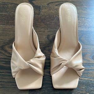 Express Twist Strap Mule Sandals Tan Size 8